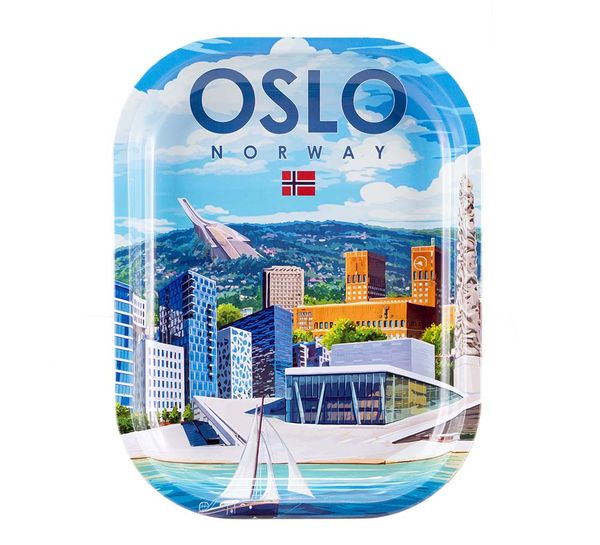 Hovedbilde Brett i metall, Oslo, retro