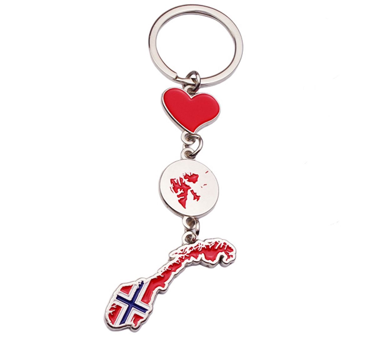 Nøkkelring, Norge m. Svalbard og hjerte