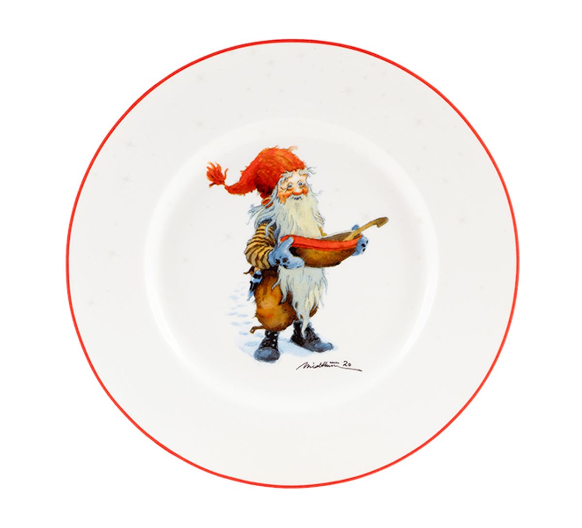 Plate, Santa with the porridge bowl 'Midthun' no. 15